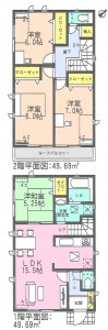 アイディ岡崎半田市成岩本町全3棟3号棟間取り