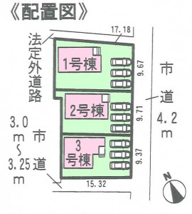 アイディ名古屋美浜町野間全3棟配置