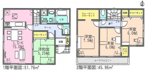 アイディ岡崎半田市岩滑東町全4棟2号棟間取