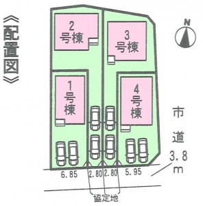 アイディ岡崎半田市岩滑東町全4棟配置