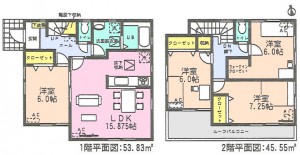 アイディ知立東大高2期全4棟3号棟間取り